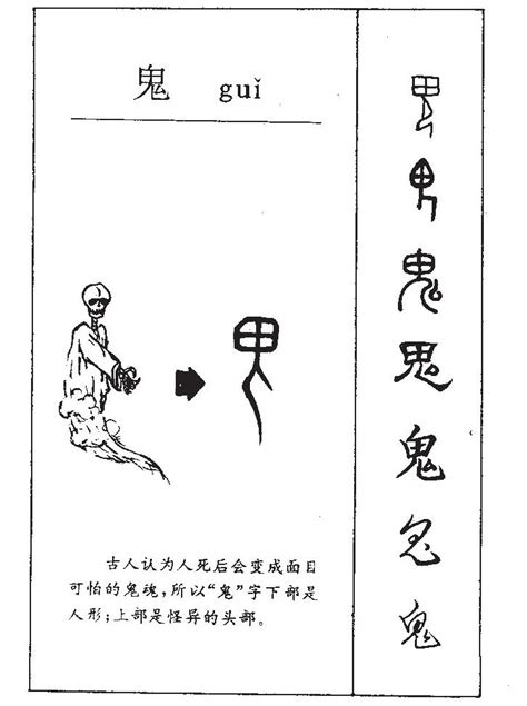 鬼 象形|鬼（汉语文字）